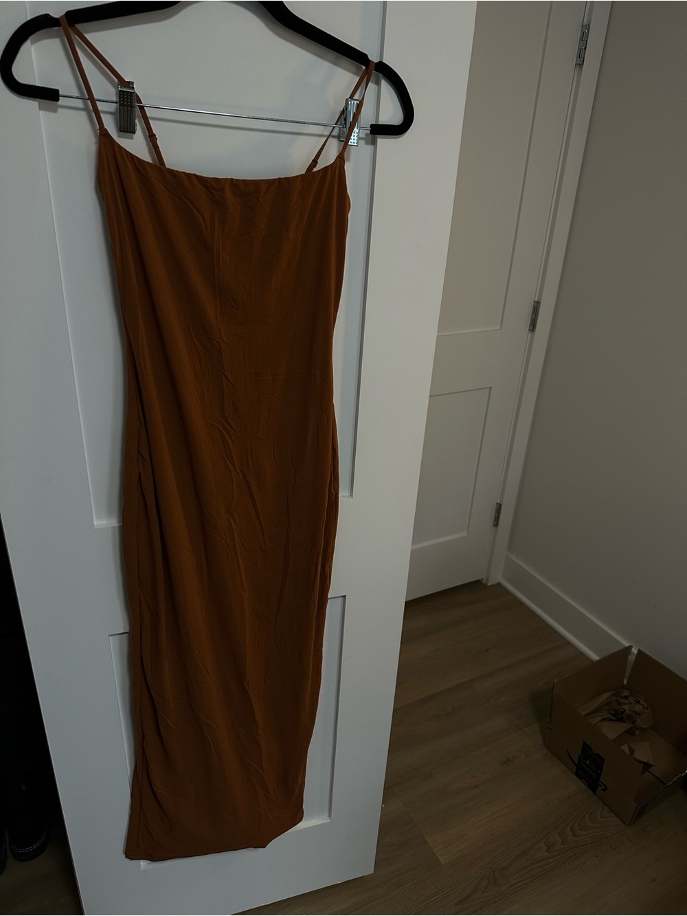 Skims Slip Dress in Rust - Size S